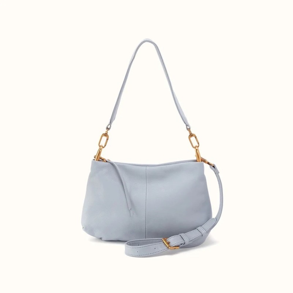 Hobo Advance Shoulder Bag in Indigo Cloud Pebbled Leather - Picture 9 of 10